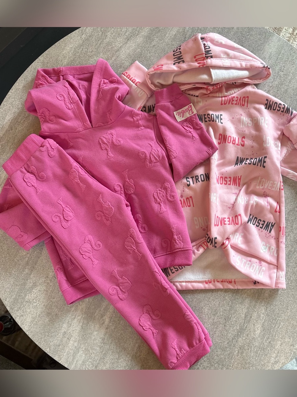 4 PC Girls Pink Hooded LOUNGEWEAR SETS SIZE 4T-
